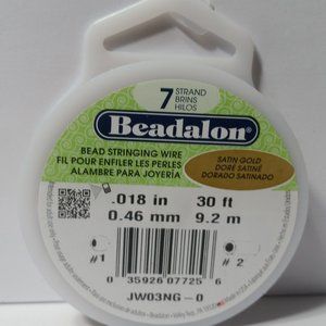 Bead Stringing Wire Satin Gold 7 Strand 30' .46mm